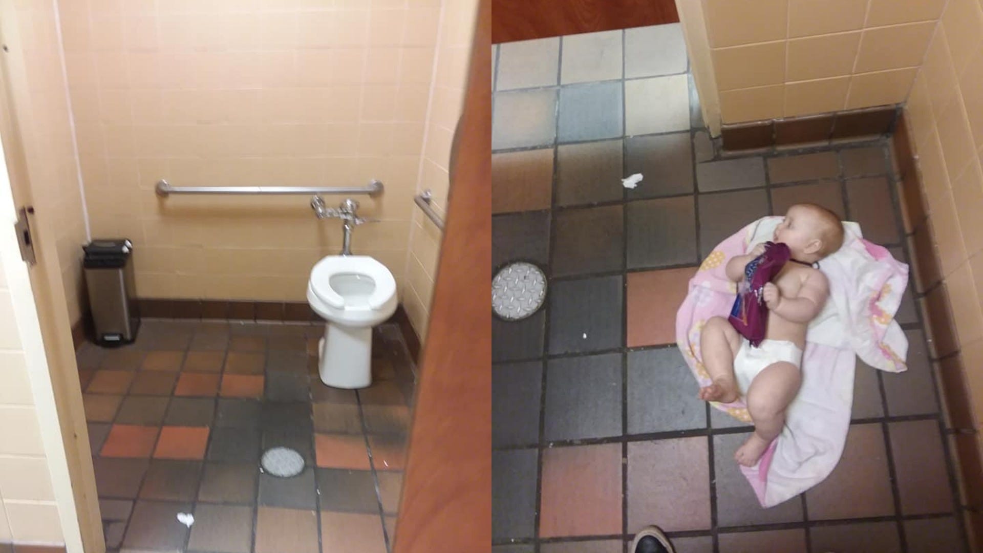 bathroom baby changer